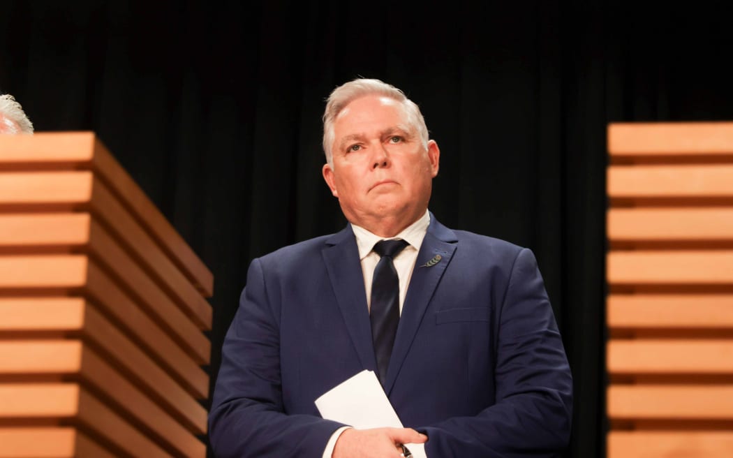 Police Minister Mark Mitchell after a damning report into police conduct is released.