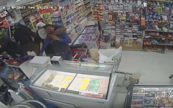 A screenshot of the security video.