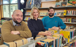 Hutt Valley High School English teachers Derek Wood, Genevieve Hanify and Corey Spence.