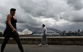 Residents are out for exercise along the Sydney Harbour on September 13, 2021 after some relaxations in the Covid-19 pandemic restrictions by the New South Wales state.