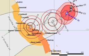 map of cyclone Debbie