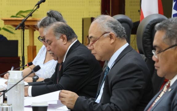 Pacific Islands Forum secretary general Baron Waqa and Tongan Prime Ministers and Forum chair Dr 'Aisake Eke at the Special Pacific Islands Forum Economic Ministers Meeting (FEMM) in March 2025.