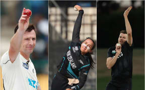 Black Cap Matt Henry, White Fern Melie Kerr and Black Cap Jacob Duffy