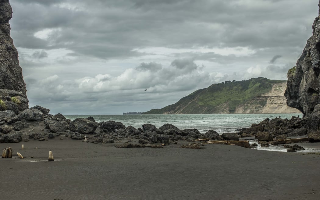 An image of Whatipu, a remote beach on Auckland's West Coast.