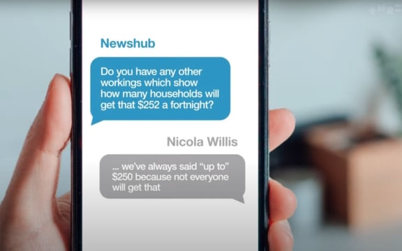 Newshub putting awkward questions about National's tax policy to Nicola Willis.