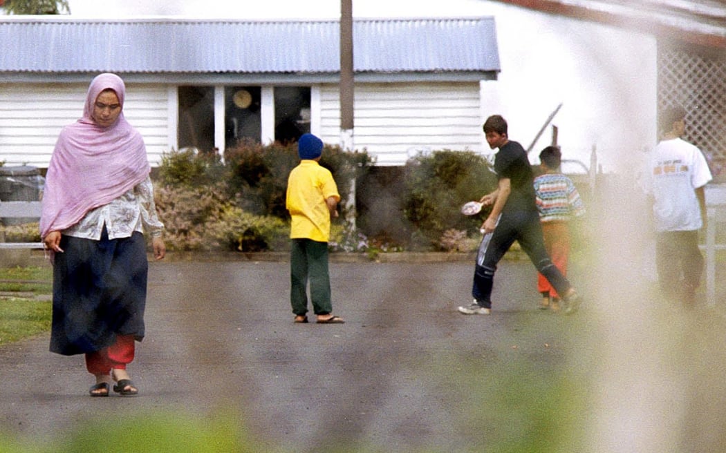 Afghan refugees at the Mangere Refugee Centre in Auckland.