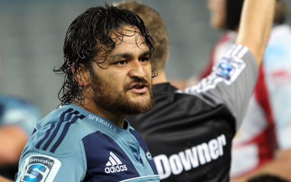 Piri Weepu during a Super 15 rugby match between the Blues and Lions at Eden Park in May 2012.