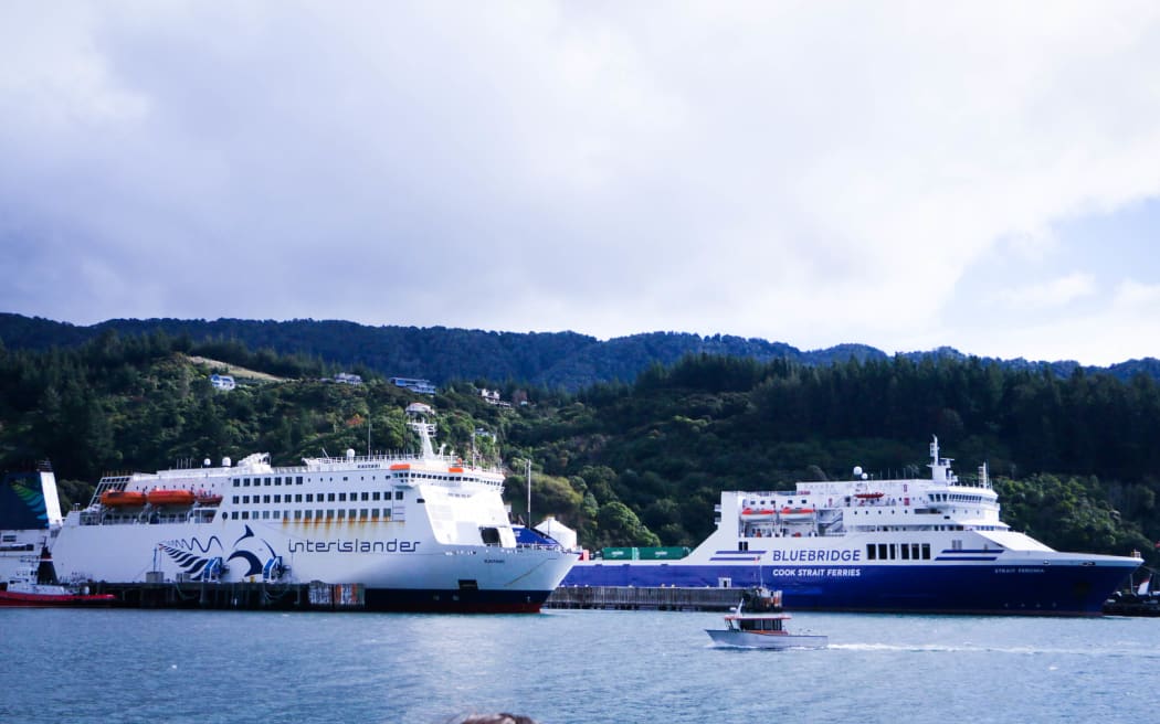 Bluebridge and Interislander in Picton  Marlborough sounds