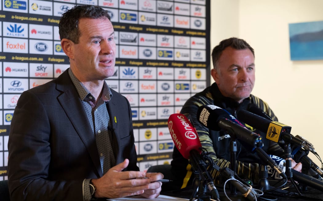 Phoenix General Manager David Dome (L) with Football Operations Manager Shaun Gill.