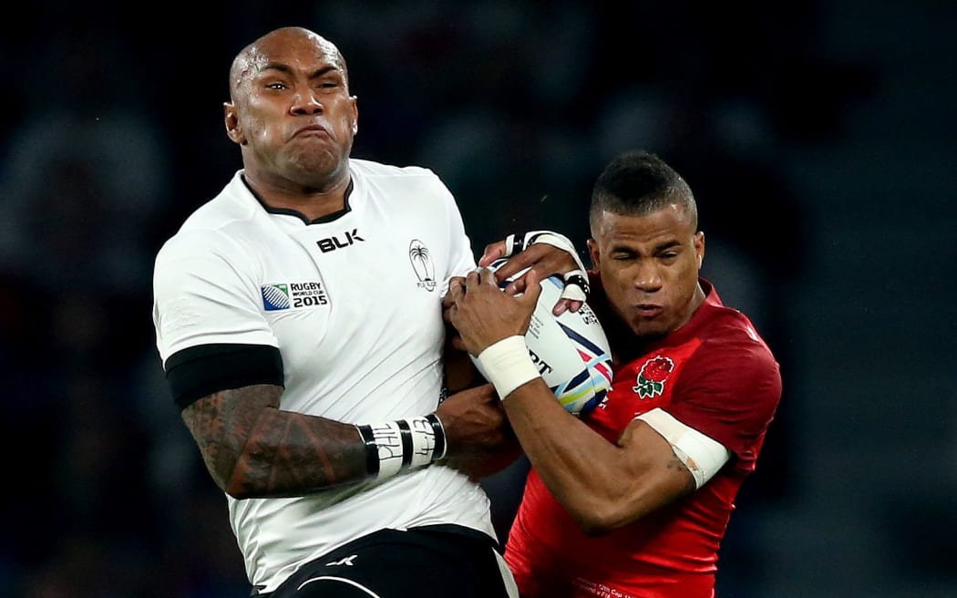 2015 Rugby World Cup Group A, Twickenham, London 18/9/2015
Fiji’s Nemani Nadolo is all over Anthony Watson of England
Mandatory Credit ©INPHO/James Crombie