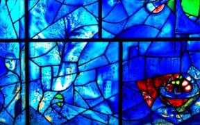 Stain glassed window designed by Chagall
