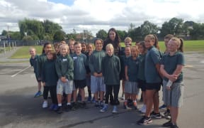 Prime Minister Jacinda Ardern meet with a kapa haka group at Bromley School in Christchurch as she announced new mental health support for Canterbury children.