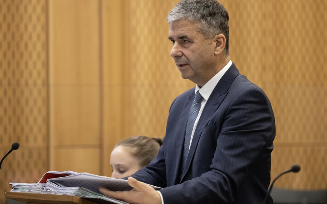 27th October 2023 Iain McGregor/The Press/Pool
Christchurch Masjidain Attack Coronial hearing.
Mark Zarifeh Ð Counsel for Police, cross-examines witness - Constable Dara Taylor (Police).