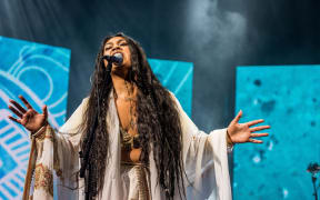Soul singer Aaradhna performs at the NZ Music Awards 2016.