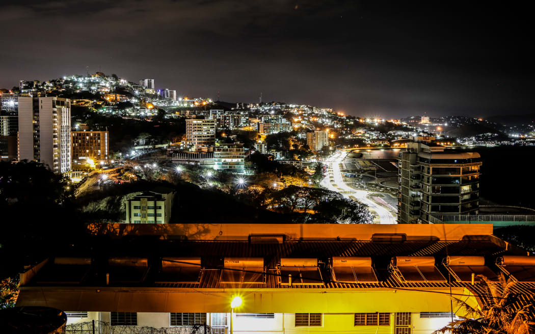 Port Moresby in PNG at night