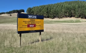 Sold: A sign shows Tarewa, a Wairarapa sheep and beef farm, has been sold and will go into forestry.