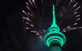 Sky Tower fireworks on New Years Eve.