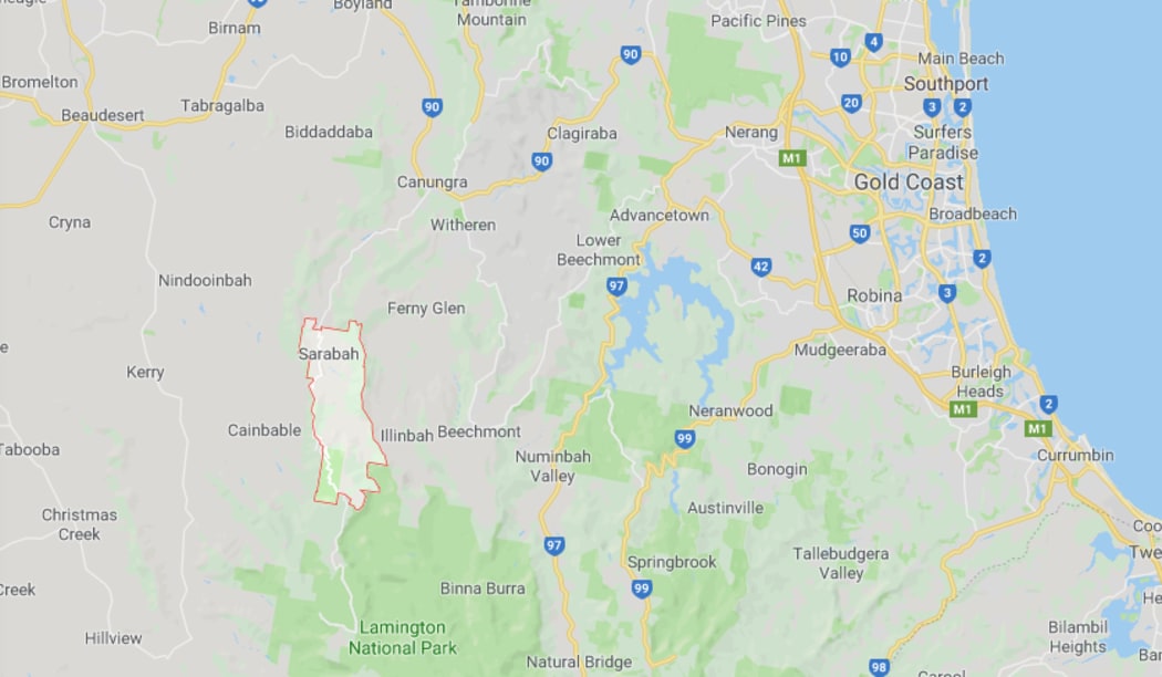 The Sarabah area in the Gold Coast area in Australia has been fighting bushfires that have prompted an evacuation.