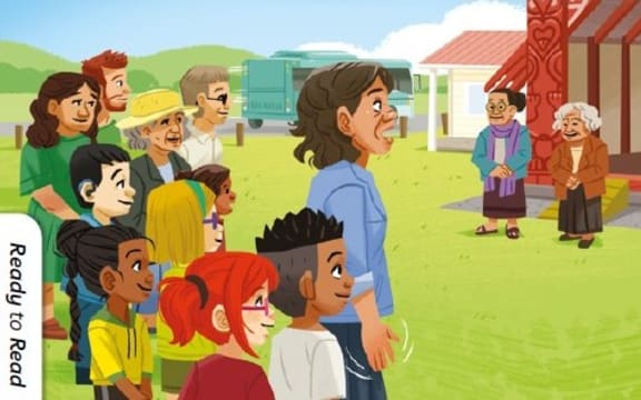 The cover of At the Marae.