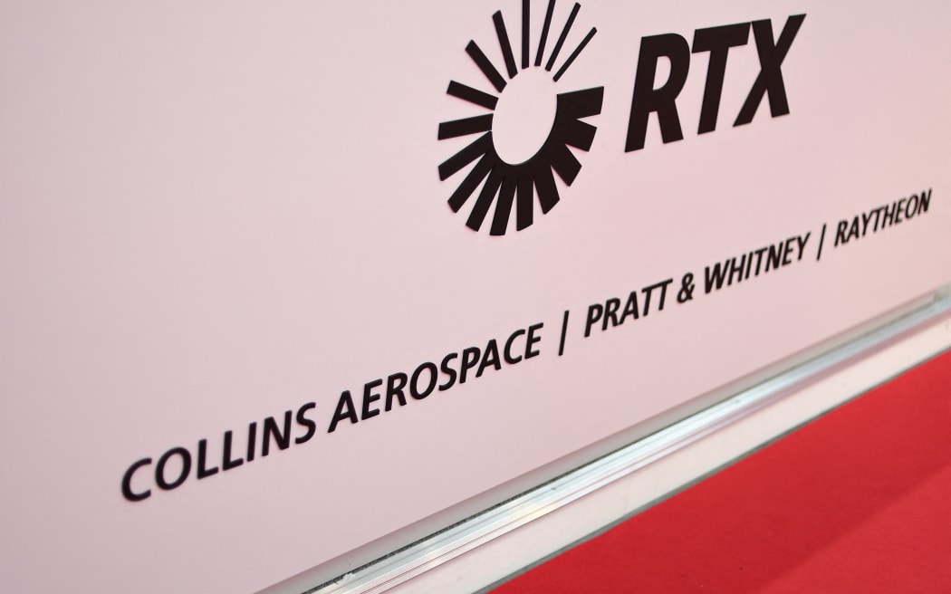 RTX logo is seen during defense industry exhibition in Kielce, Poland on September 3, 2024.