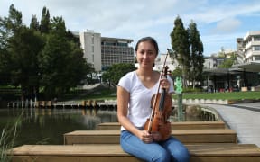 Violin student Rachel Twyman organised a petition and a concert protesting job cuts