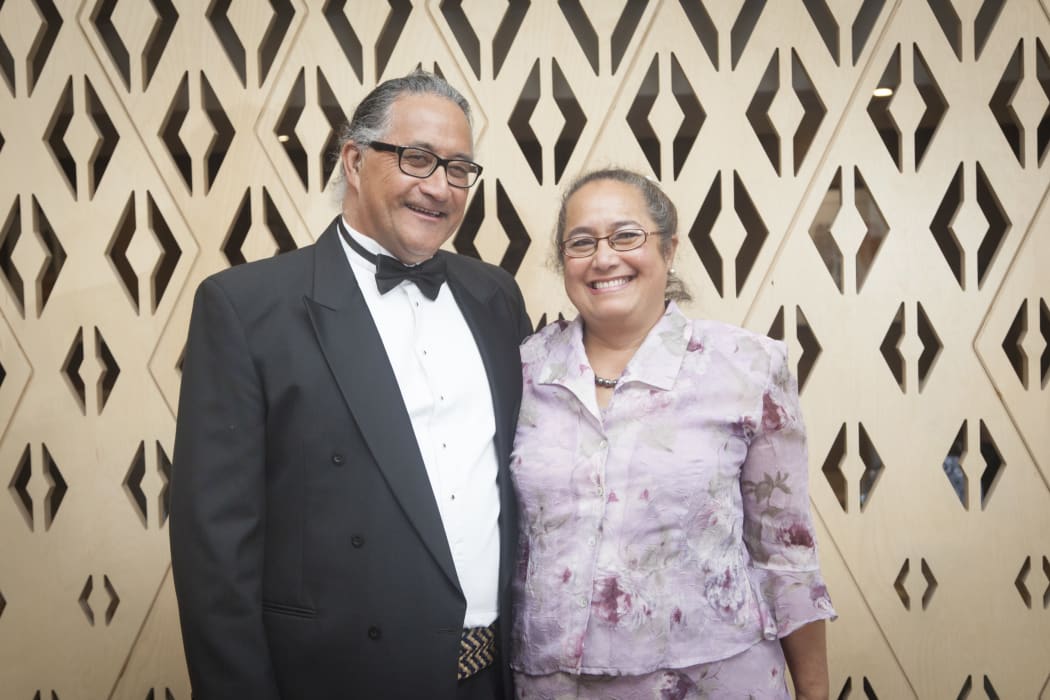 Hoturoa Barlay Kerr and his wife Kim at the awards dinner.