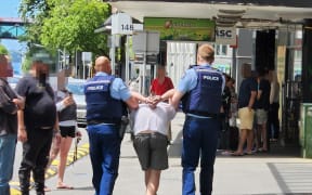 Police and firefighters were called to the scene of an alleged attempted car theft in an apartment building on Hobson Street in central Auckland on Sunday. Police arrested a man at the scene and took him away.