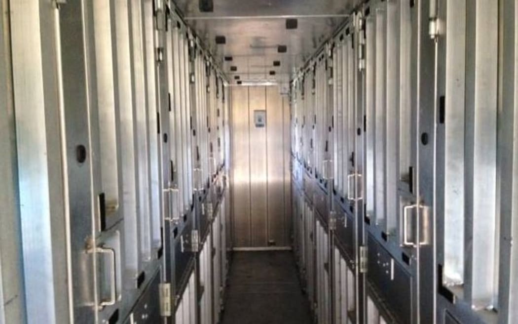 Portable police cells at the BW Summer Festival.