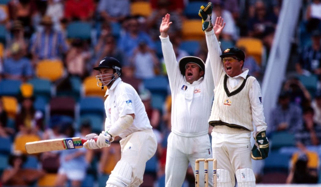 Ian Healy (right) during his playing days.