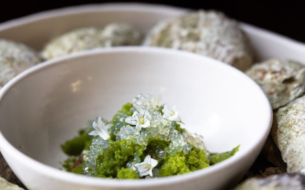 INATI, Tuna with oyster custard & spring granita