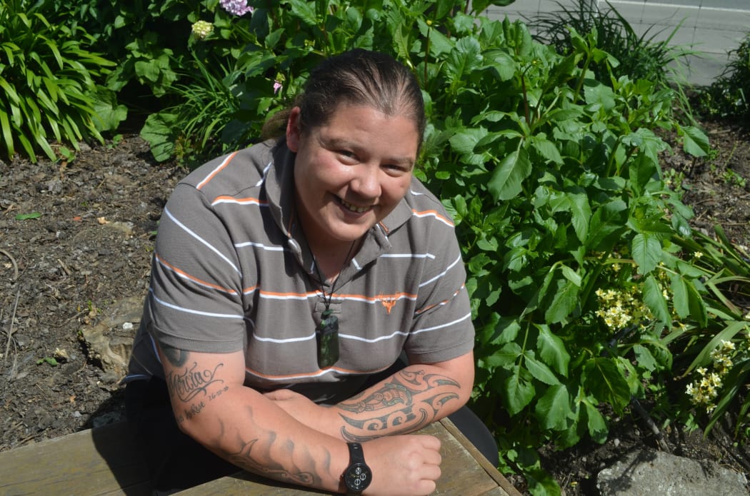 Kaylene in the garden at her workplace St Marks