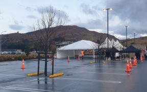 The pop-up Covid-19 testing centre in Queenstown.