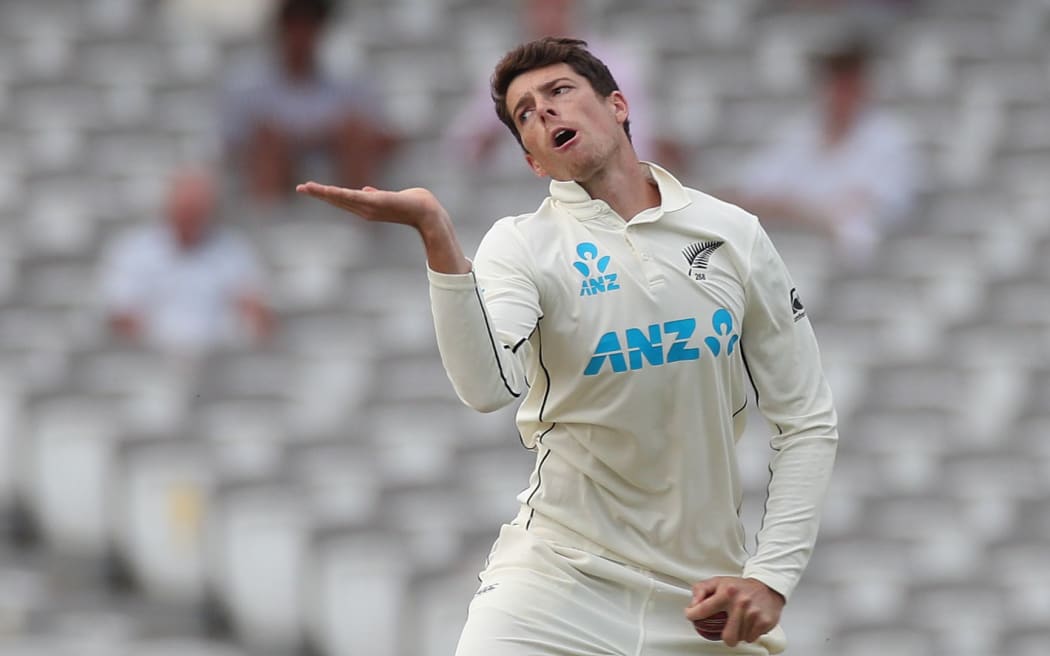 Mitchell Santner bowling