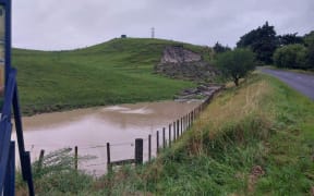 Flooding at Dartmoor, north-east of Napier after Cyclone Gabrielle.