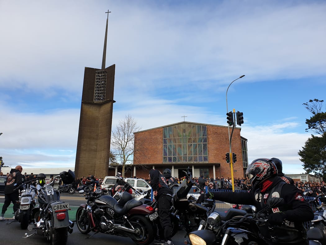 Head Hunters gang funeral at St Joseph's Catholic Church in Grey Lynn.