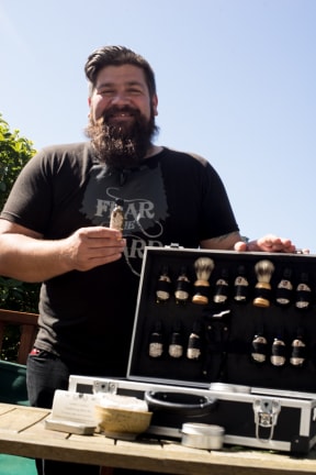 Kent Lambert shows off his luscious beard