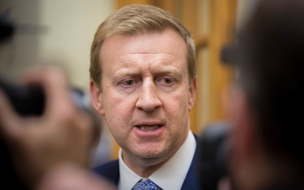 Jonathan Coleman announcing he will run for the job of PM