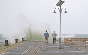 The solar-powered lamp at the end of Tolaga Bay Wharf has been removed and the district council is investigating alternatives.