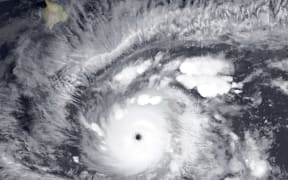 Satellite photo of Hurricane Lane south east of Hawaii, 21-8-2018.