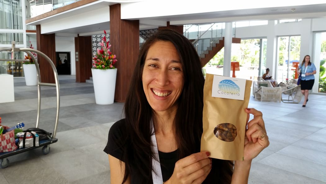 Jodie Smith with one of her new products from Cocoterra
