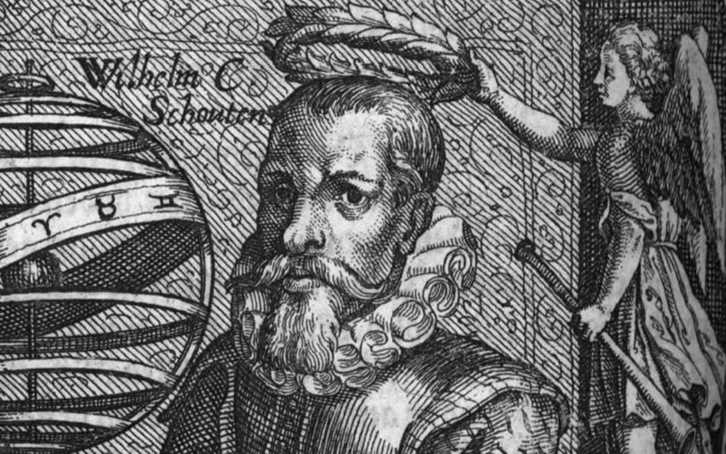A sketch of Dutch navigator Willem Schouten by Mattheus Merian in 1631.