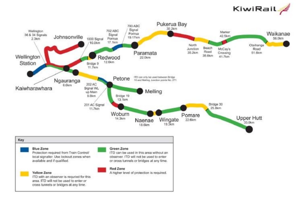 KiwiRail map.