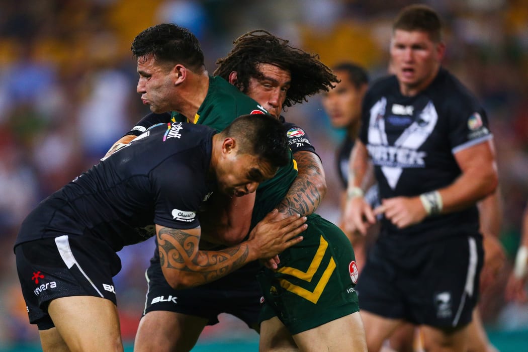 Kangaroos winger Josh Mansour during 2014 Four Nations