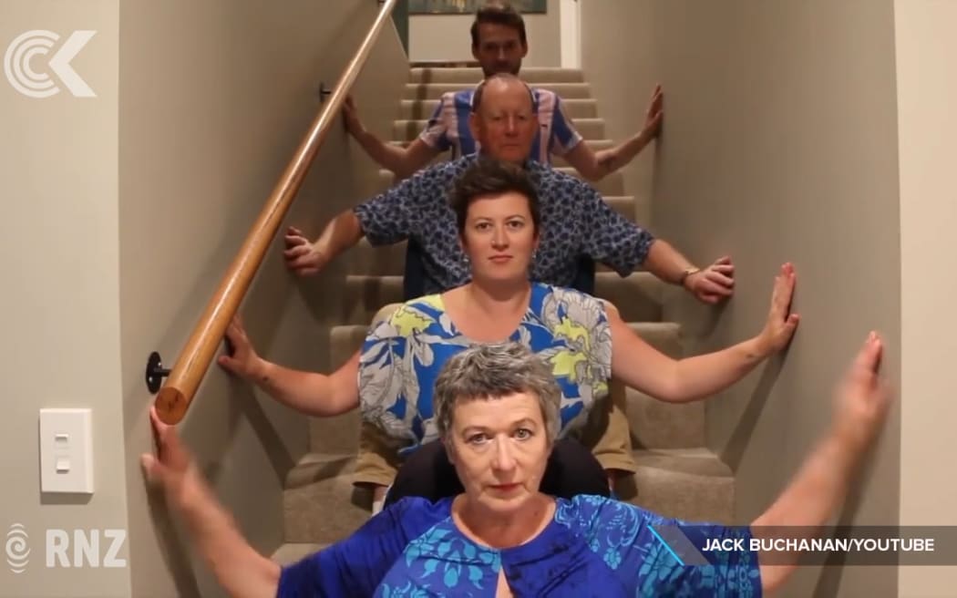 In its first weekend online, the Buchanan family's 'Family Lockdown Boogie' video went viral, getting at least 250,000 views.