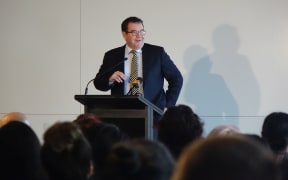 Finance Minister Grant Robertson at the Wellington Maori and Pasifika Business meeting