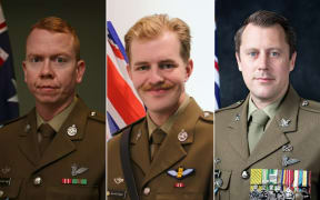 Corporal Alexander Naggs (left), Lieutenant Maxwell Nugent (middle) and Warrant Officer Class 2 Joseph Laycock were in the helicopter that crashed.