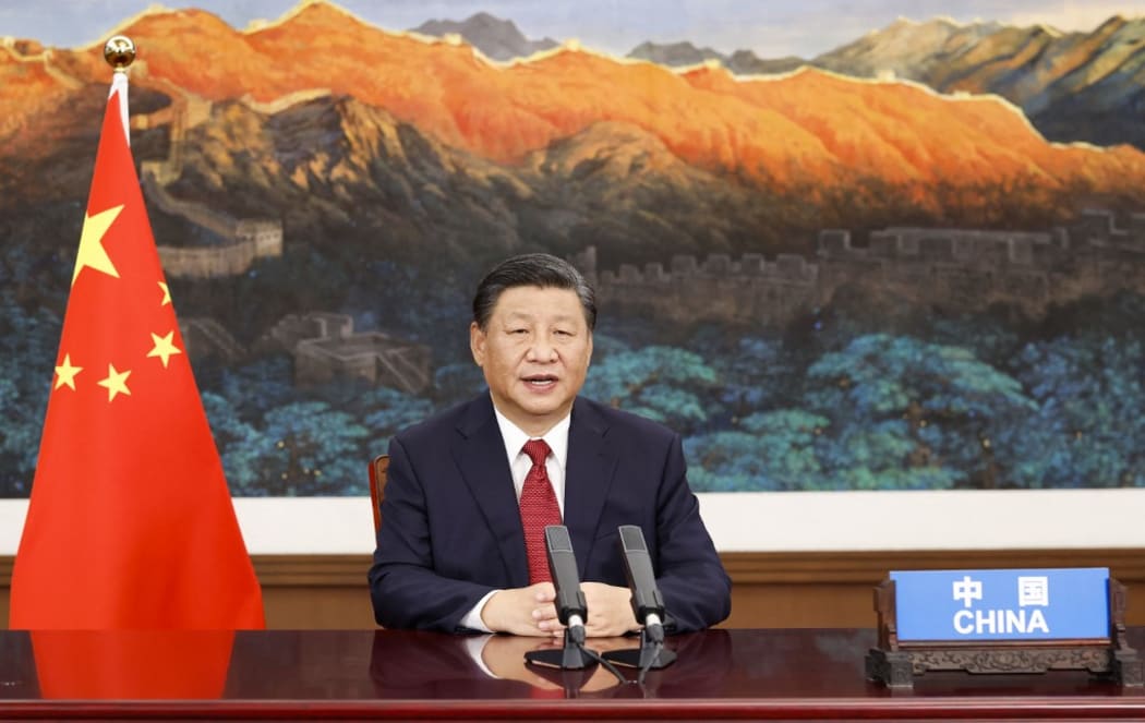 Chinese President Xi Jinping addresses the general debate of the 76th session of the United Nations General Assembly via video.