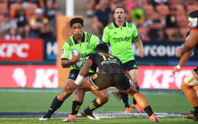 Josh Ioane playing for the Highlanders