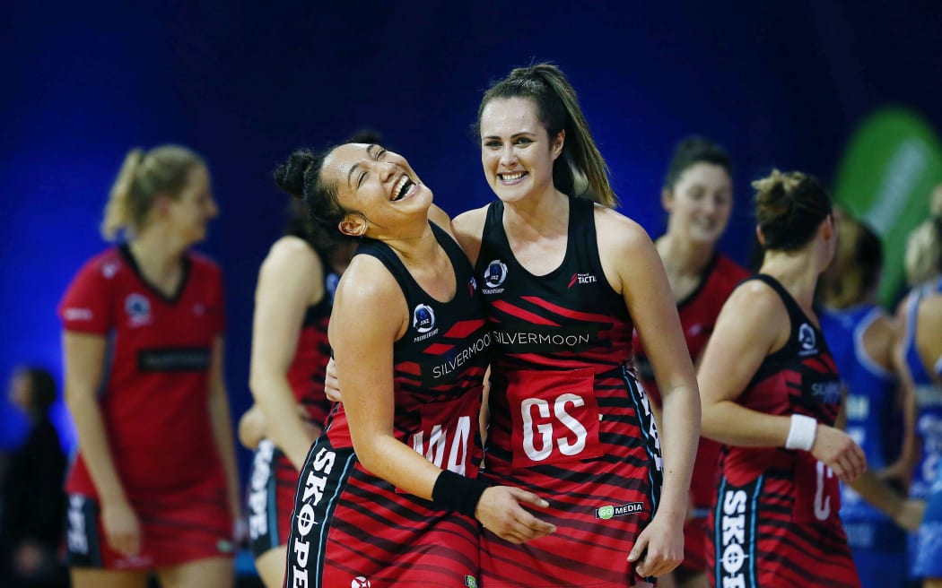 Erikana Pedersen and Brooke Leaver of the Tactix