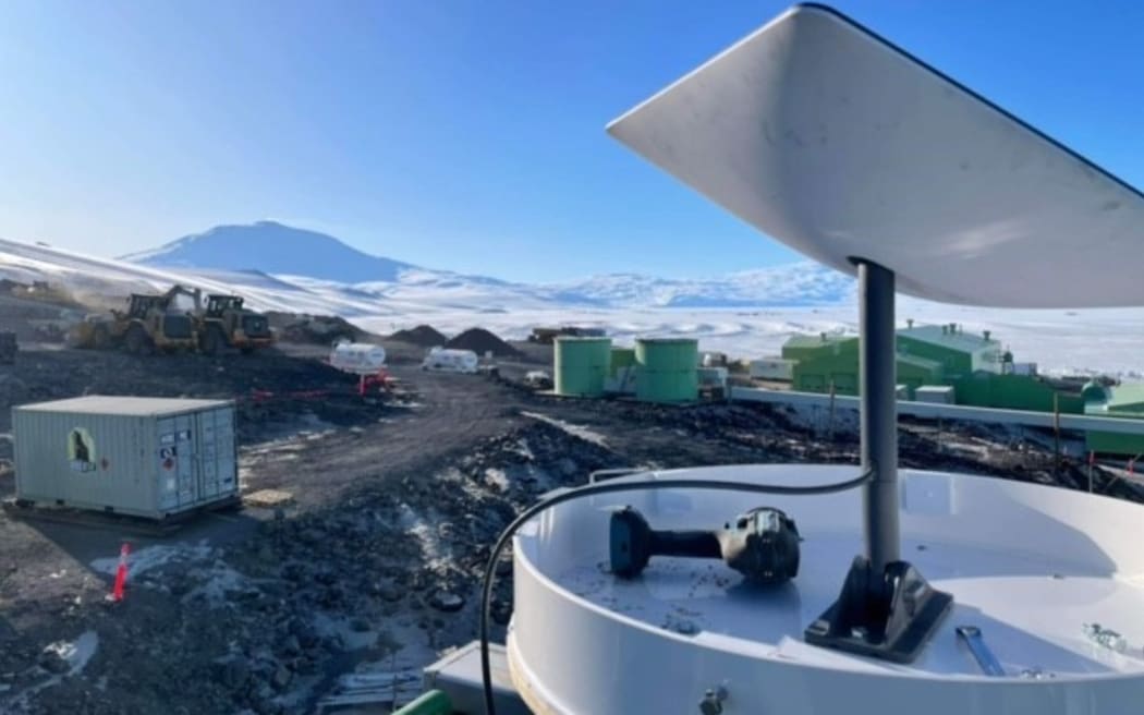 Starlink install at Scott Base.